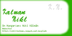 kalman nikl business card